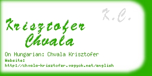 krisztofer chvala business card